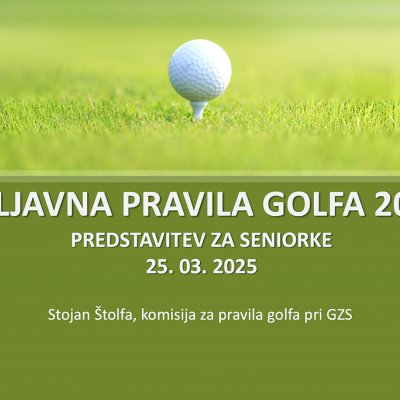 Pravila golfa za seniorke - predavanje